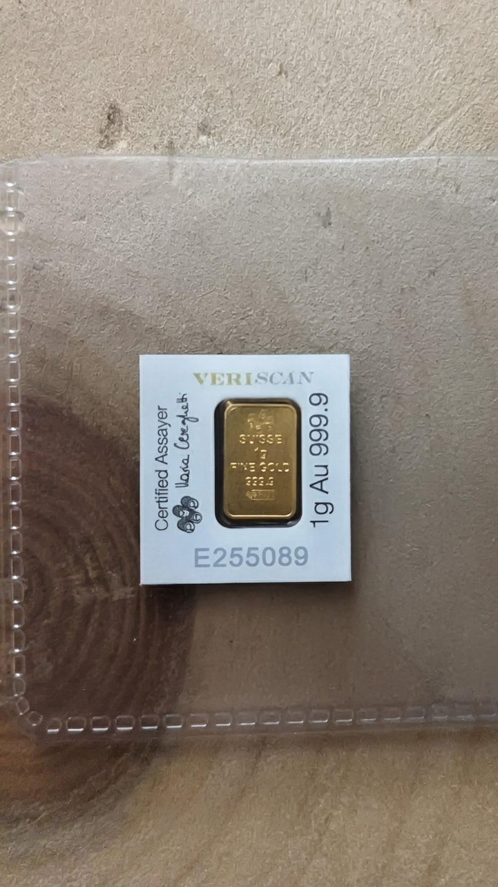 PAMP Suisse 1 Gram Gold Bar (.9999 Fine)